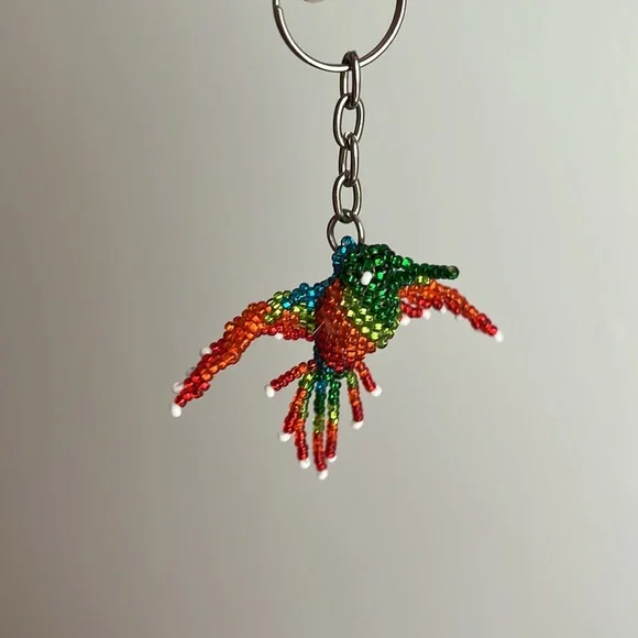 NEW Mexican Beaded hummingbird Keychain - Picture 6 of 6